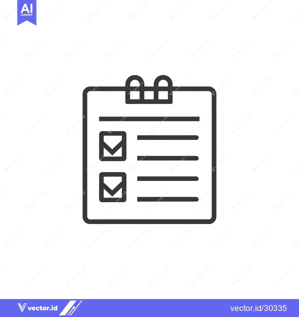 Premium Vector dari Checklist with two checked boxes and three blank lines