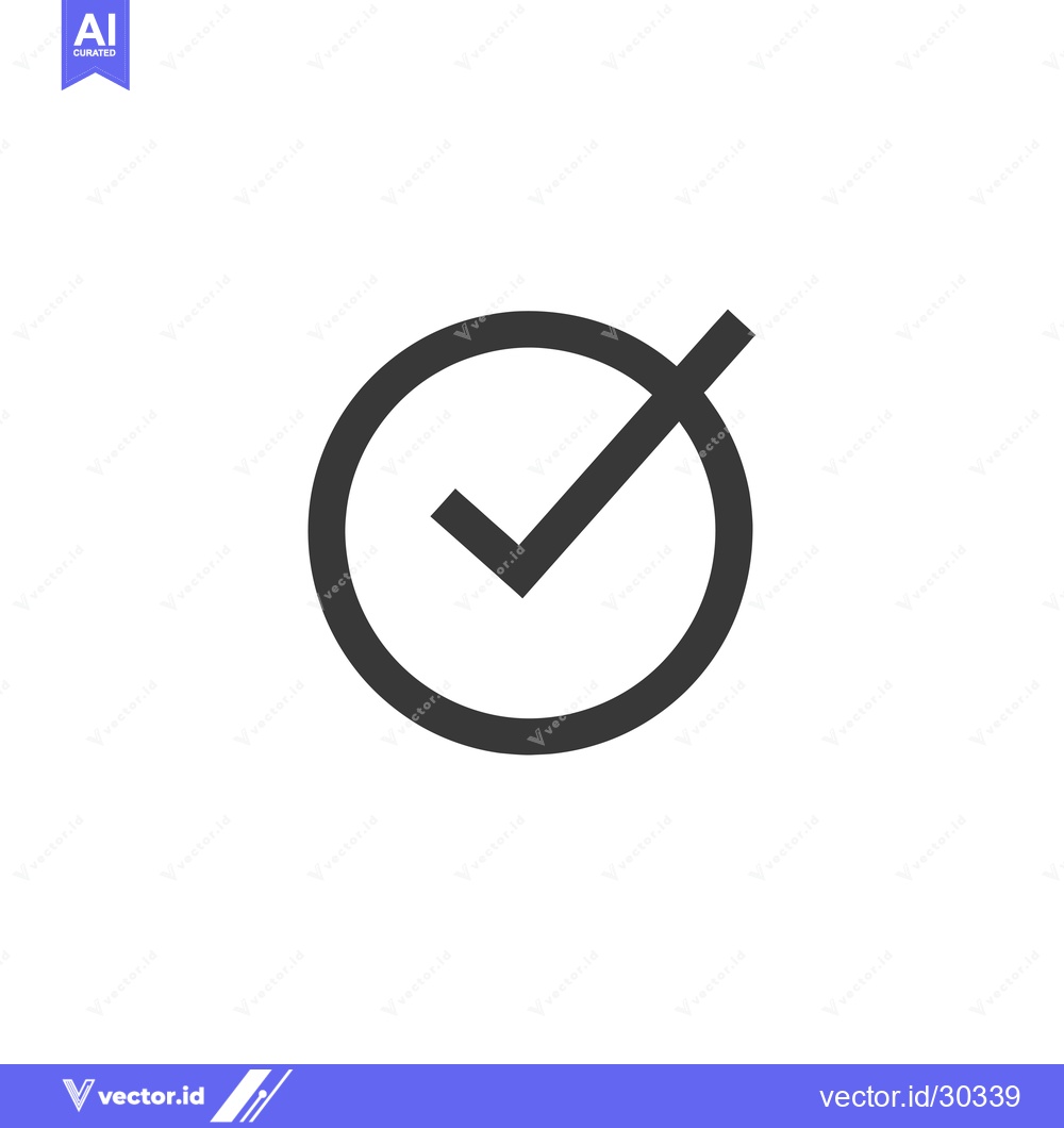 Premium Vector dari Check Mark Icon in a Circle