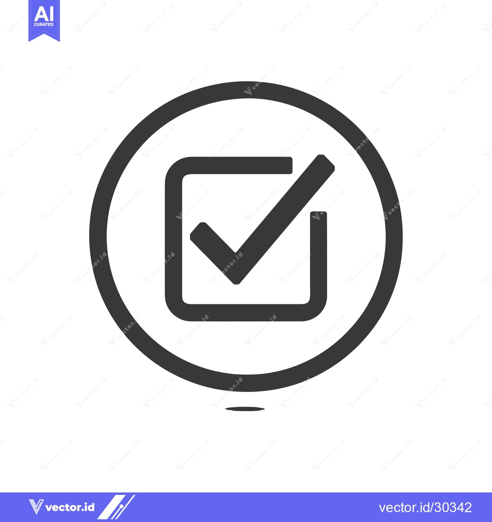Premium Vector dari Checkmark Icon in a Circle with Shadow