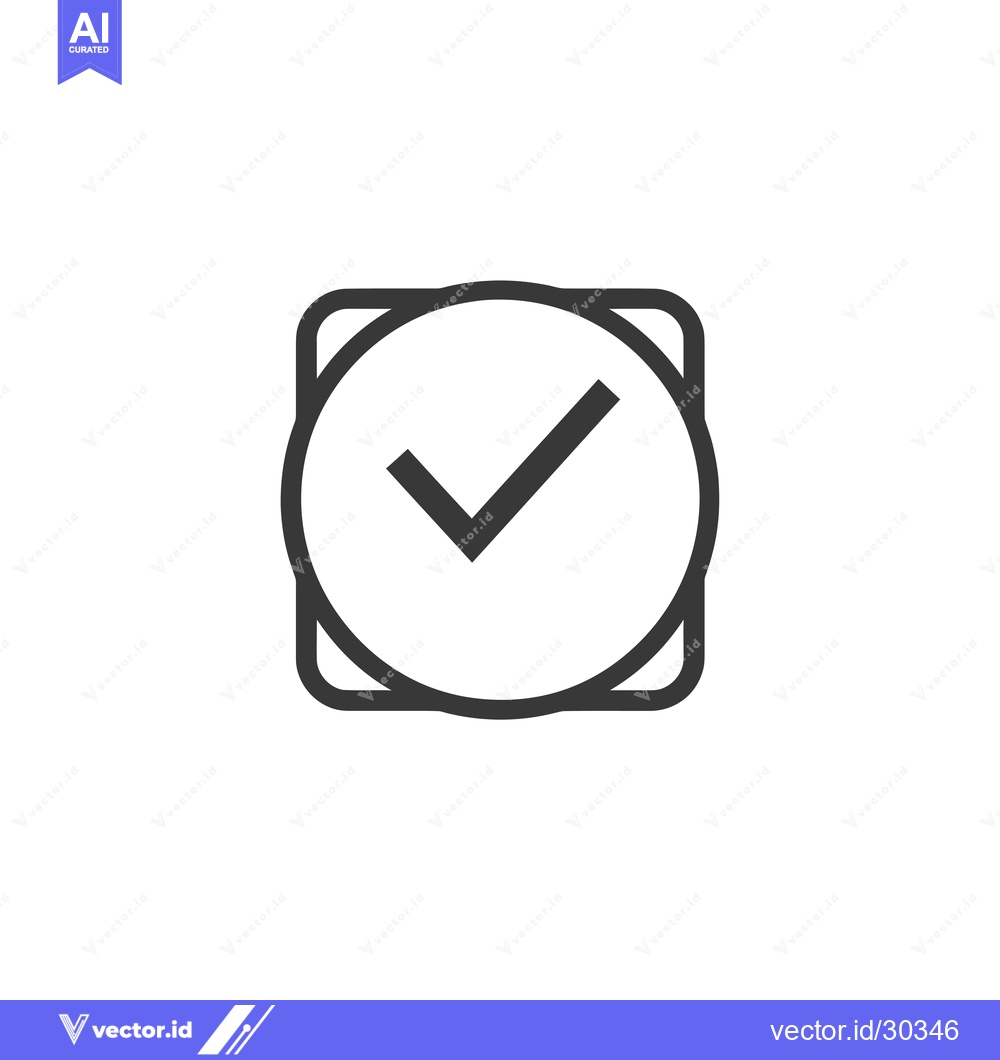 Premium Vector dari Checkmark icon inside a square with rounded corners