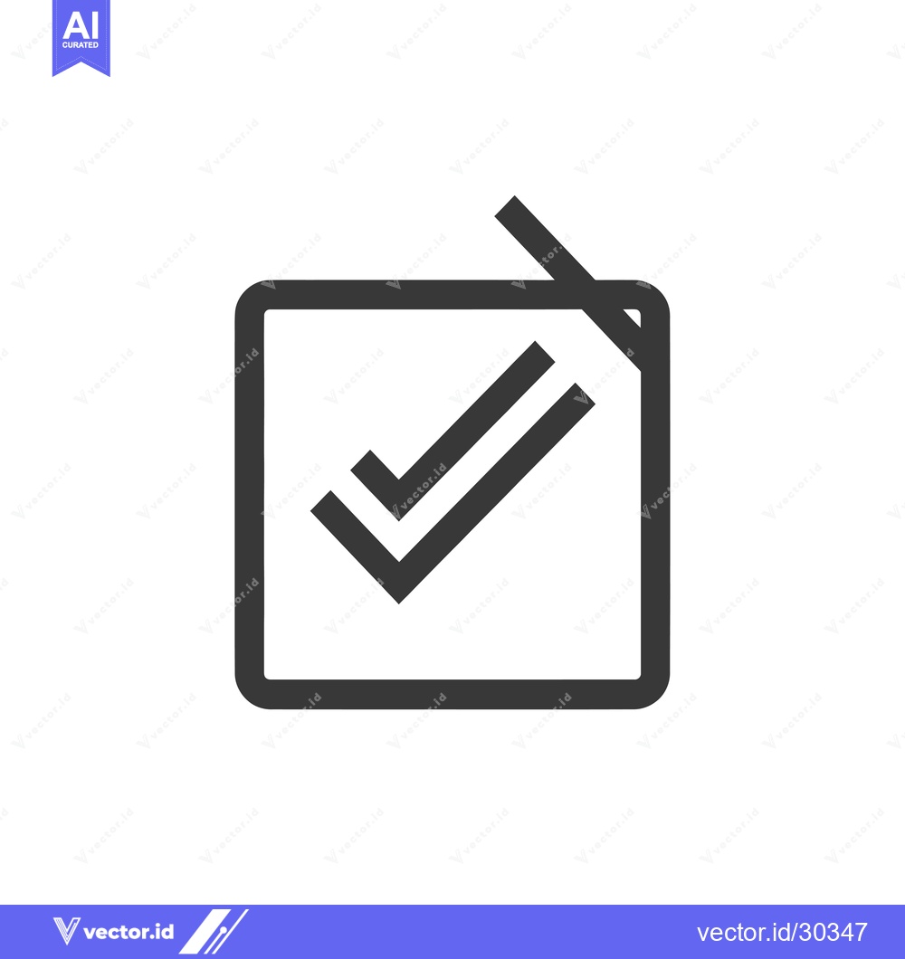 Premium Vector of Checkmark Icon Inside Square 5933