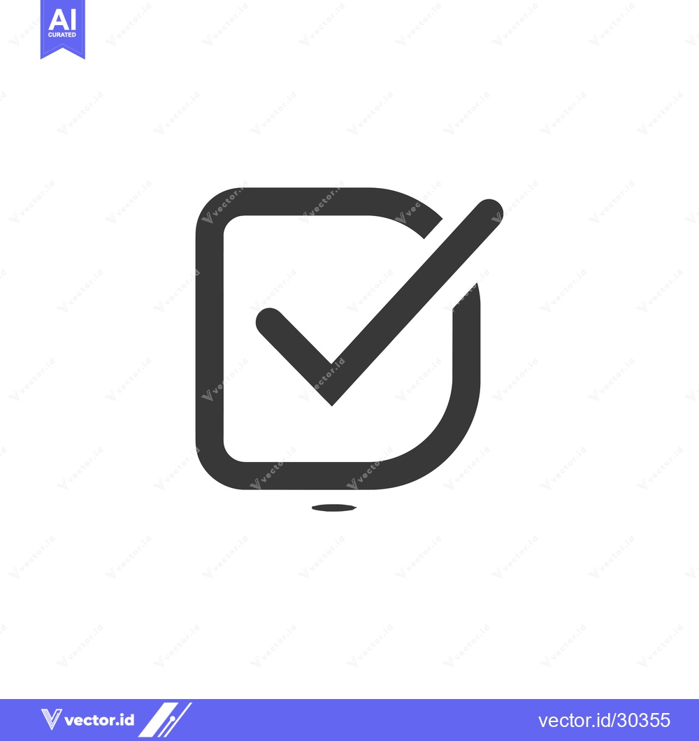 Premium Vector dari Checkmark in a Square Icon