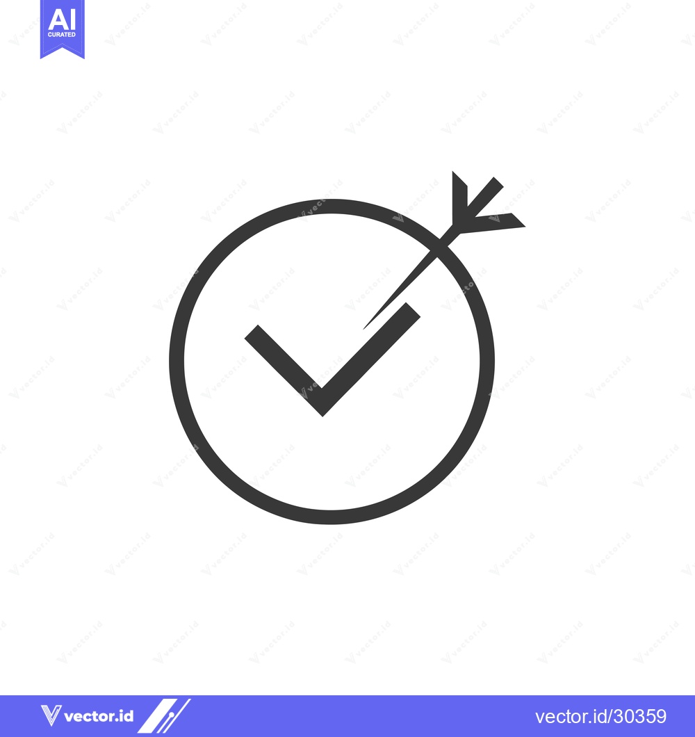 Premium Vector dari Check Mark in Circle with Arrow