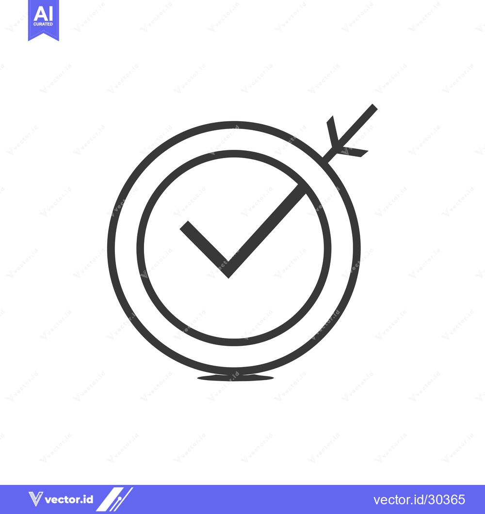 Premium Vector dari Checkmark Inside A Circle With An Arrow Pointing To It 5942