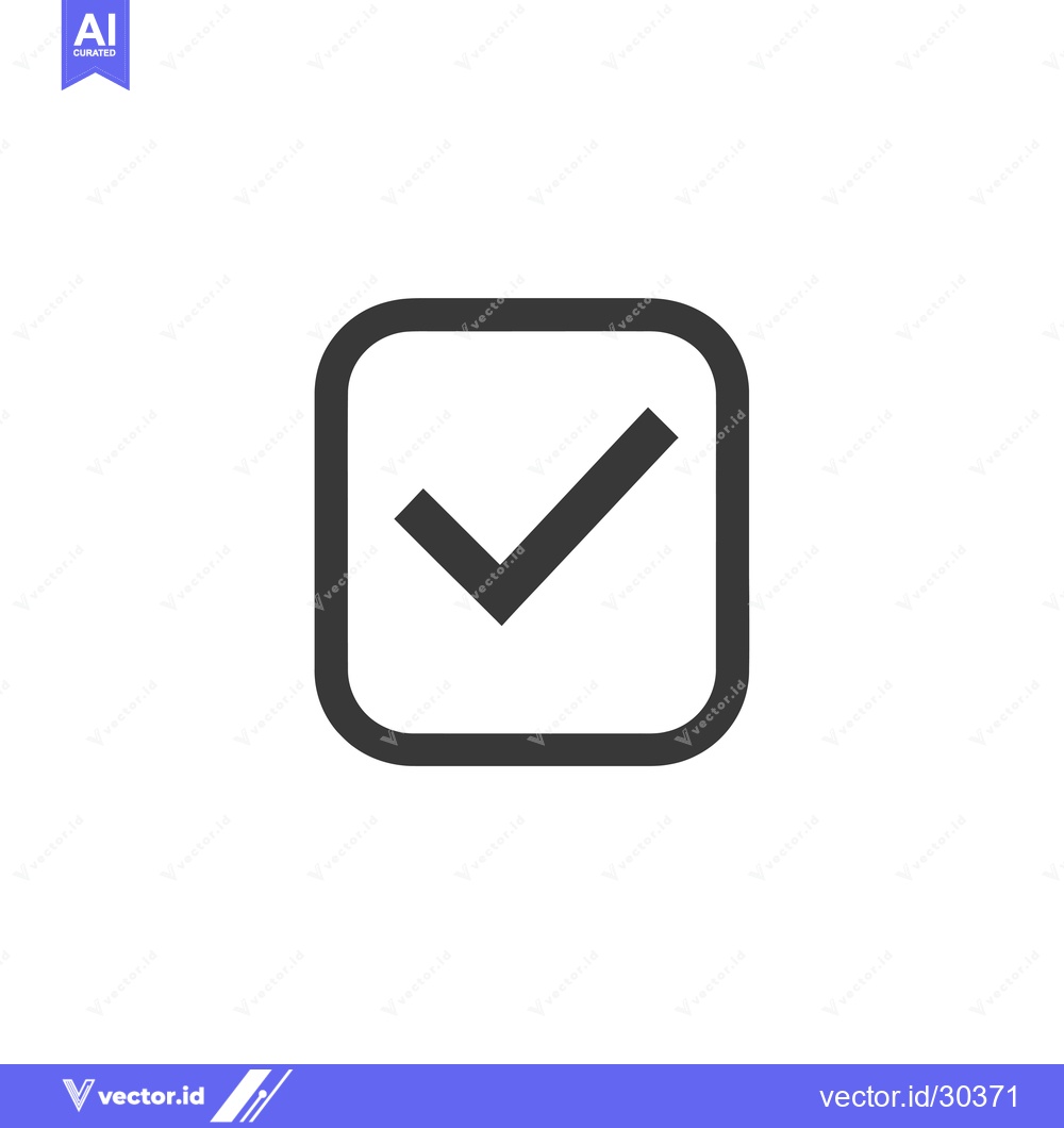 Premium Vector dari Check Mark Inside a Square
