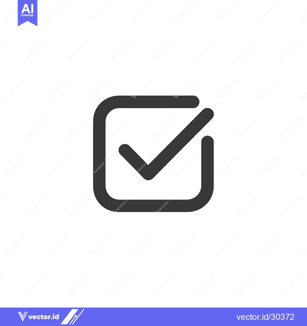 Premium Vector dari Check Mark Inside A Square Icon 5906