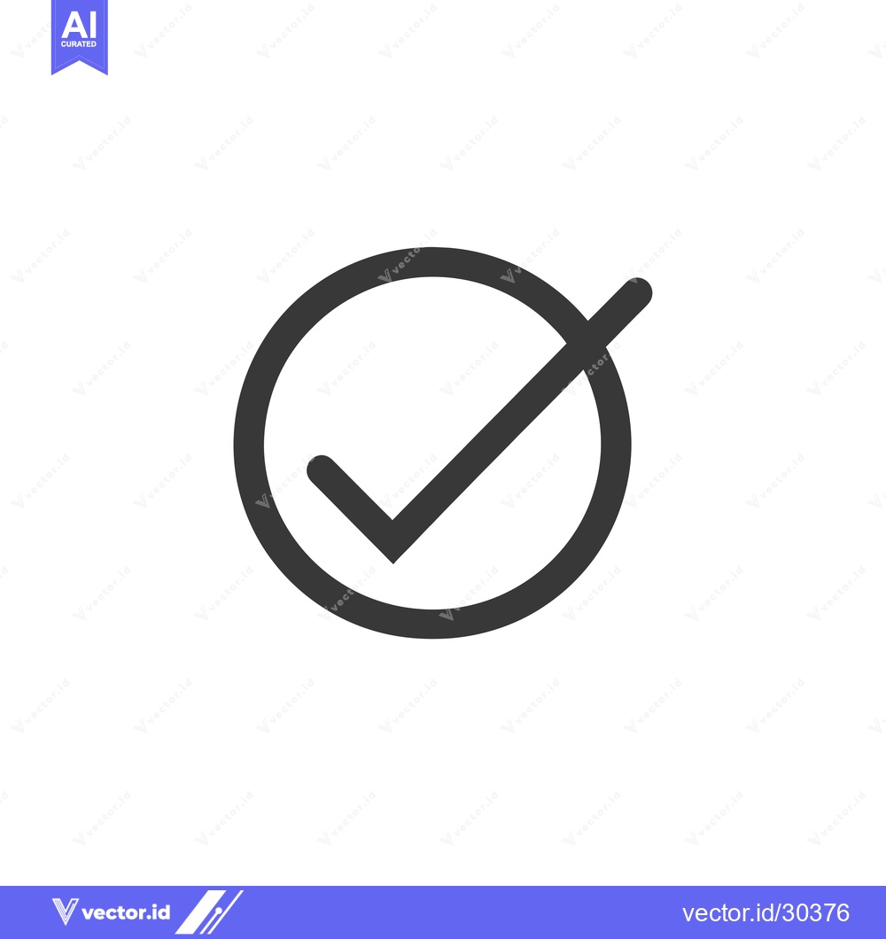 Premium Vector dari Check Mark Inside Circle Icon