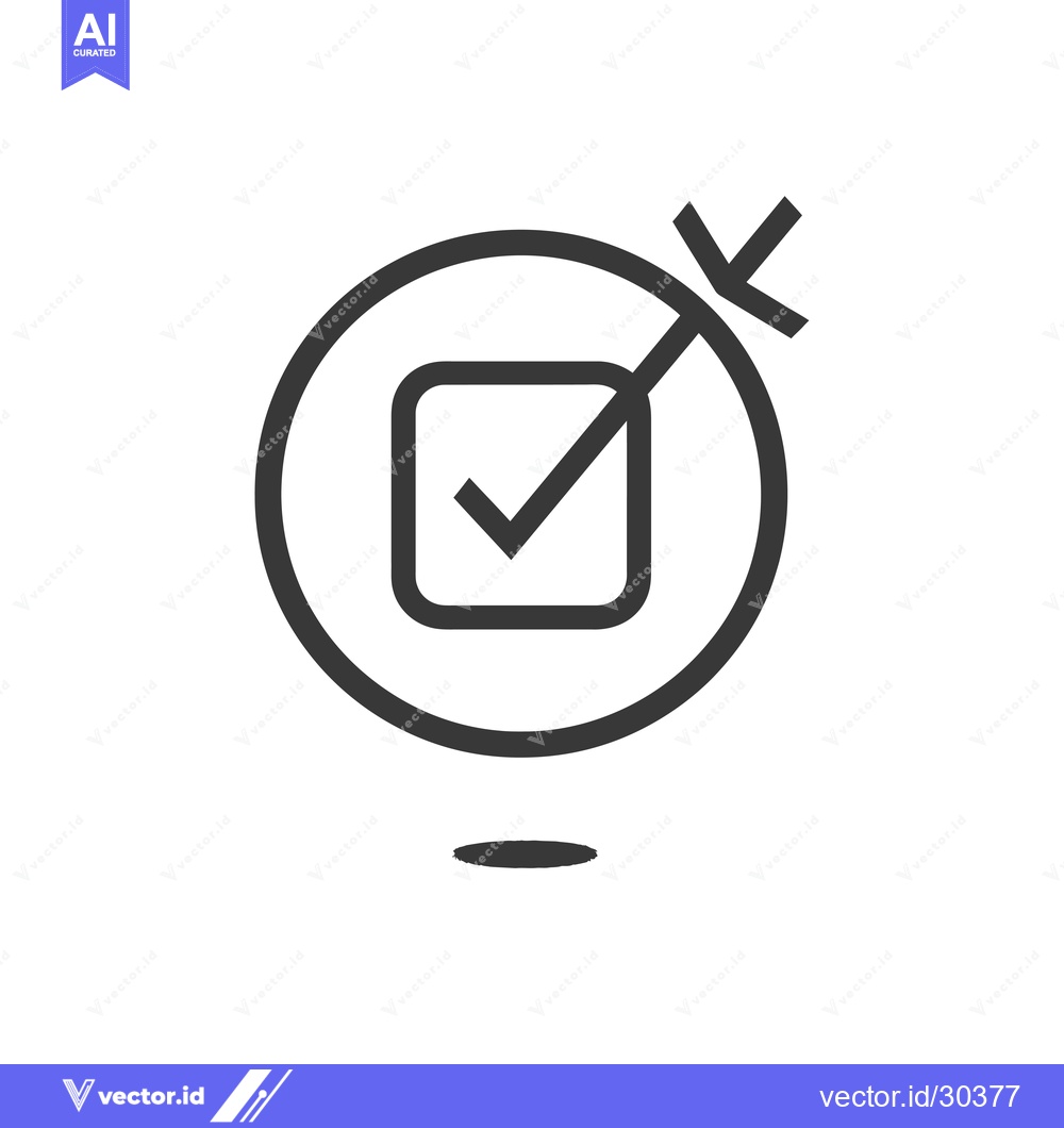 Premium Vector dari Check Mark Inside Circle With Arrow Icon