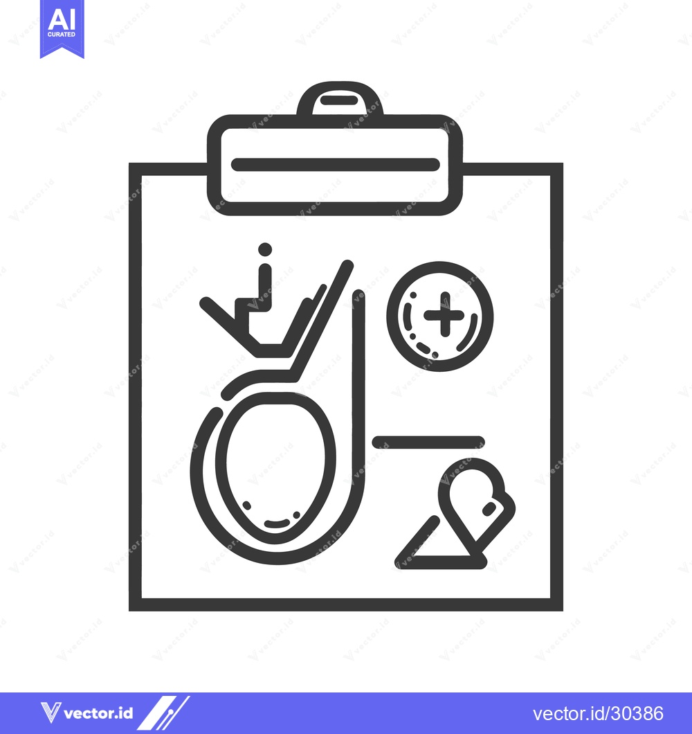 Premium Vector of Medical chart icon depicting a health care diagnosis and procedure