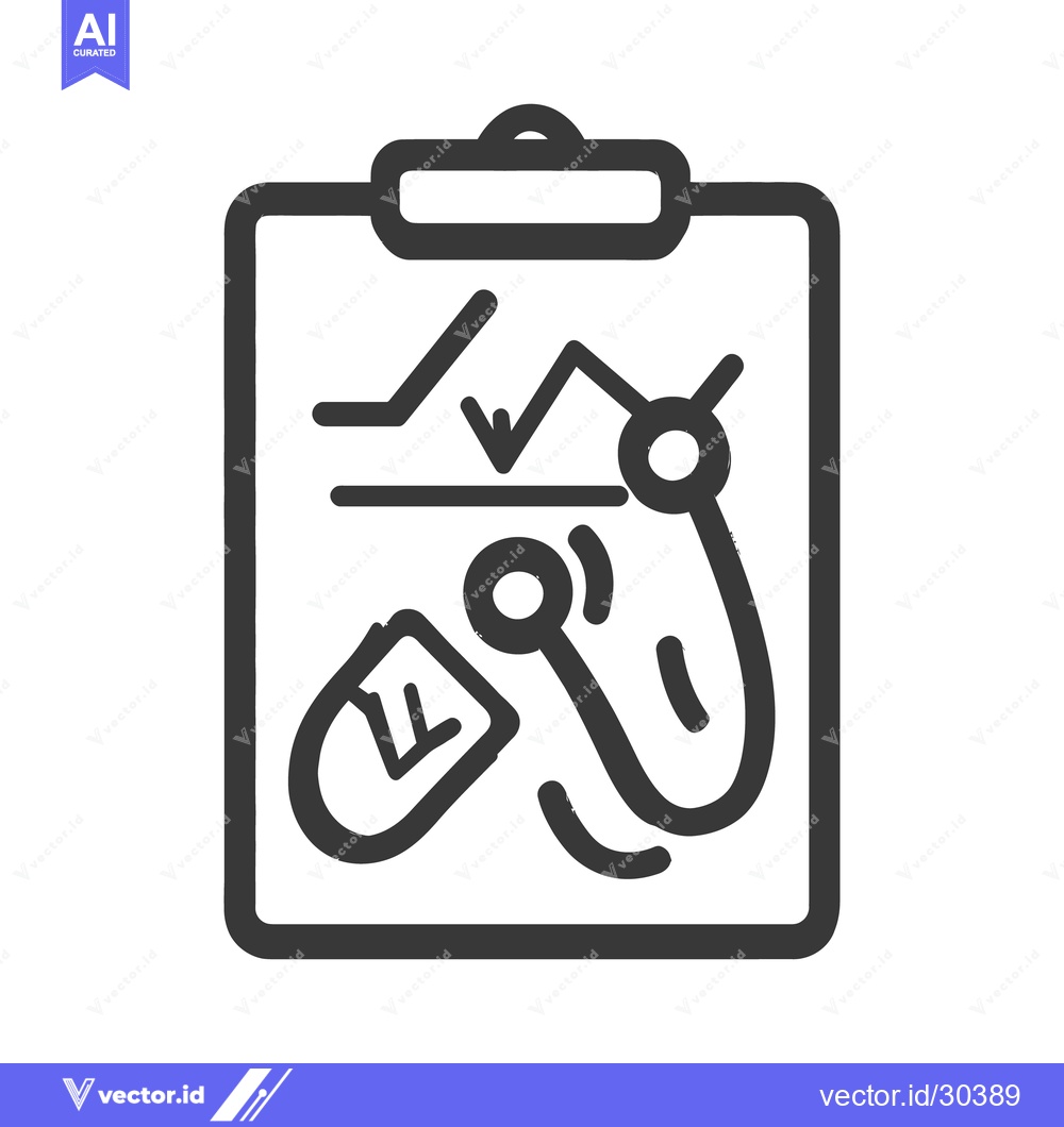 Premium Vector dari A minimalist illustration depicts a strategic plan on a clipboard