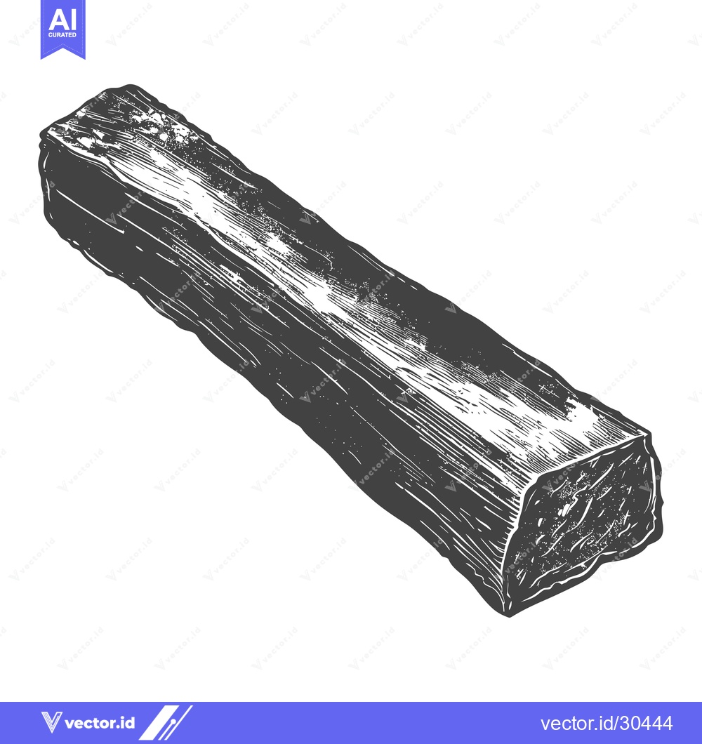 Premium Vector dari A Single Piece Of Rough Hewn Timber