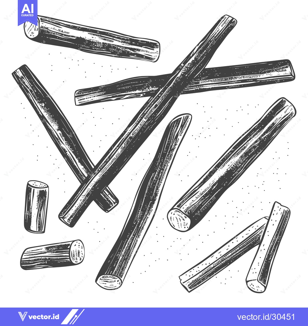 Premium Vector dari Scattered pieces of licorice candy sticks