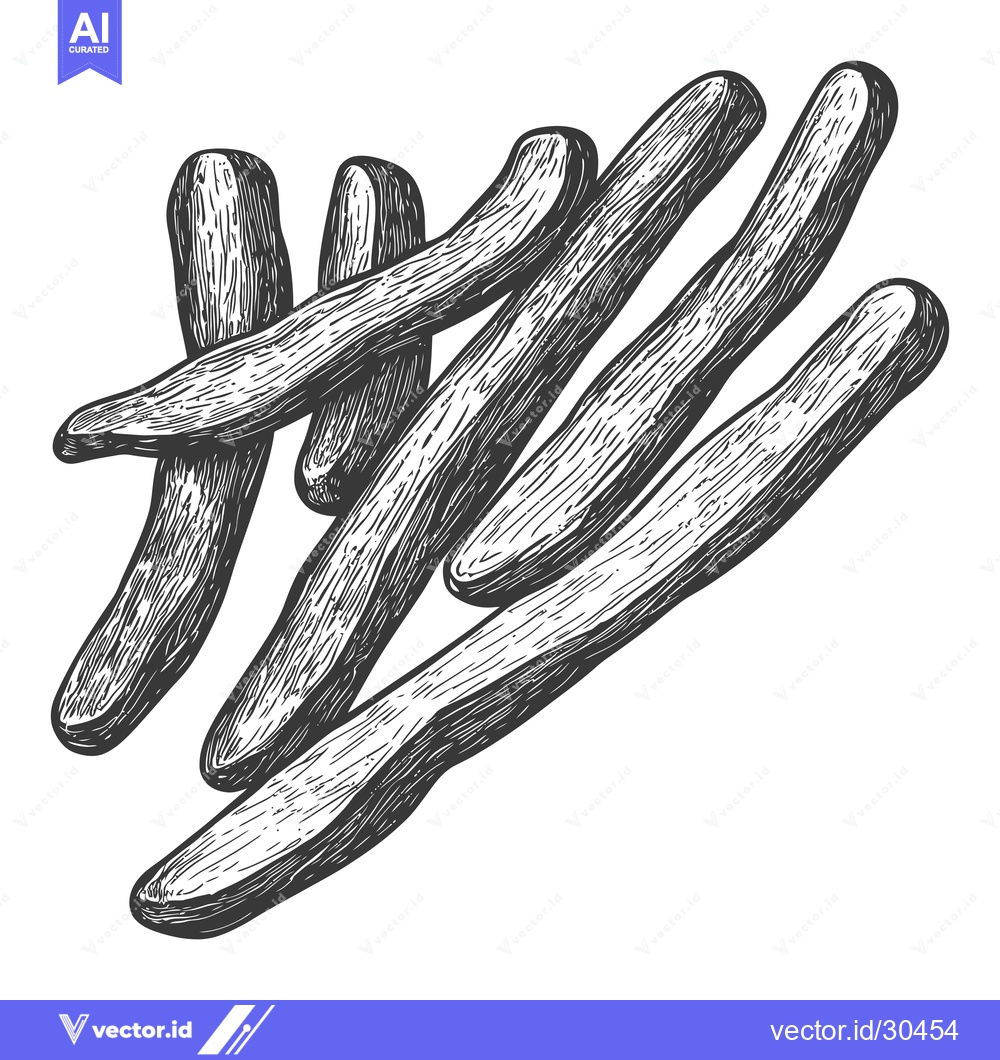 Premium Vector dari Hand Drawn Illustration of Several Ginger Roots
