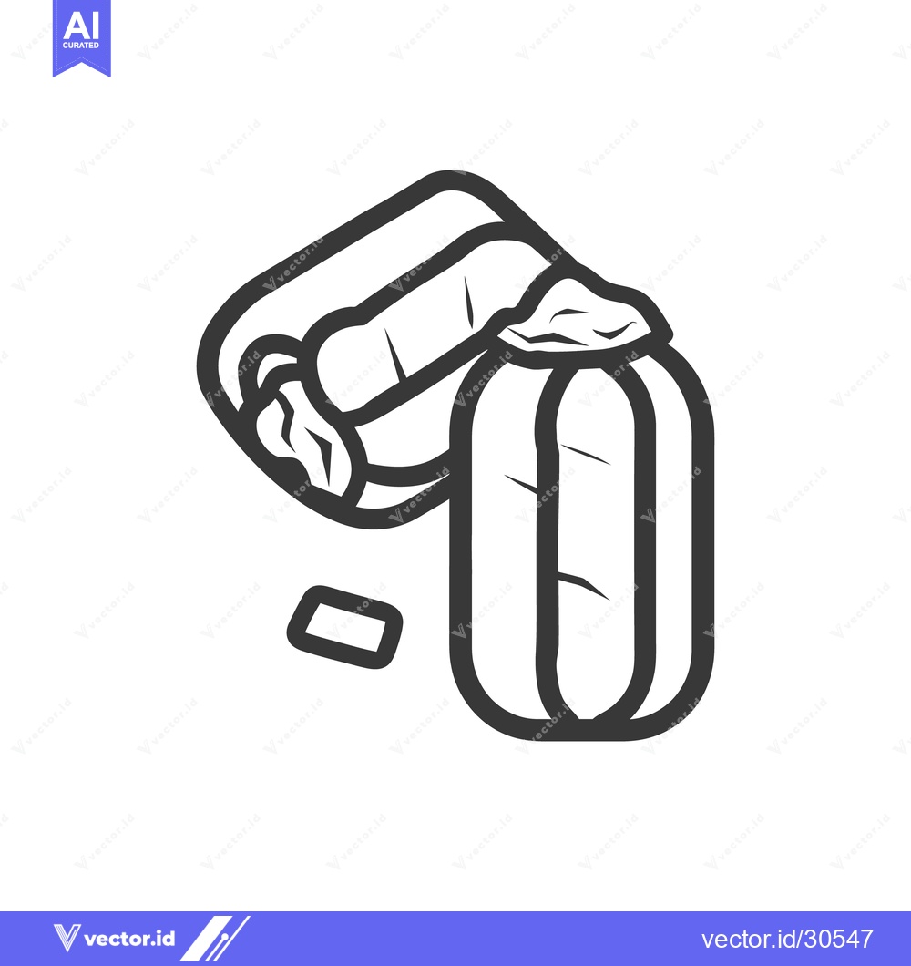 Premium Vector of An illustrated hand holds up a food item from above