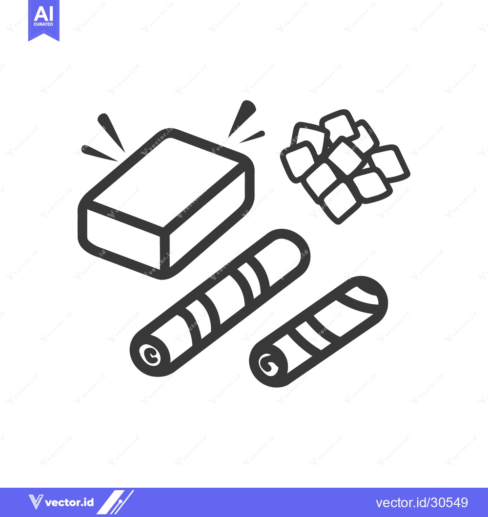 Premium Vector dari A graphic illustration shows a collection of various food items