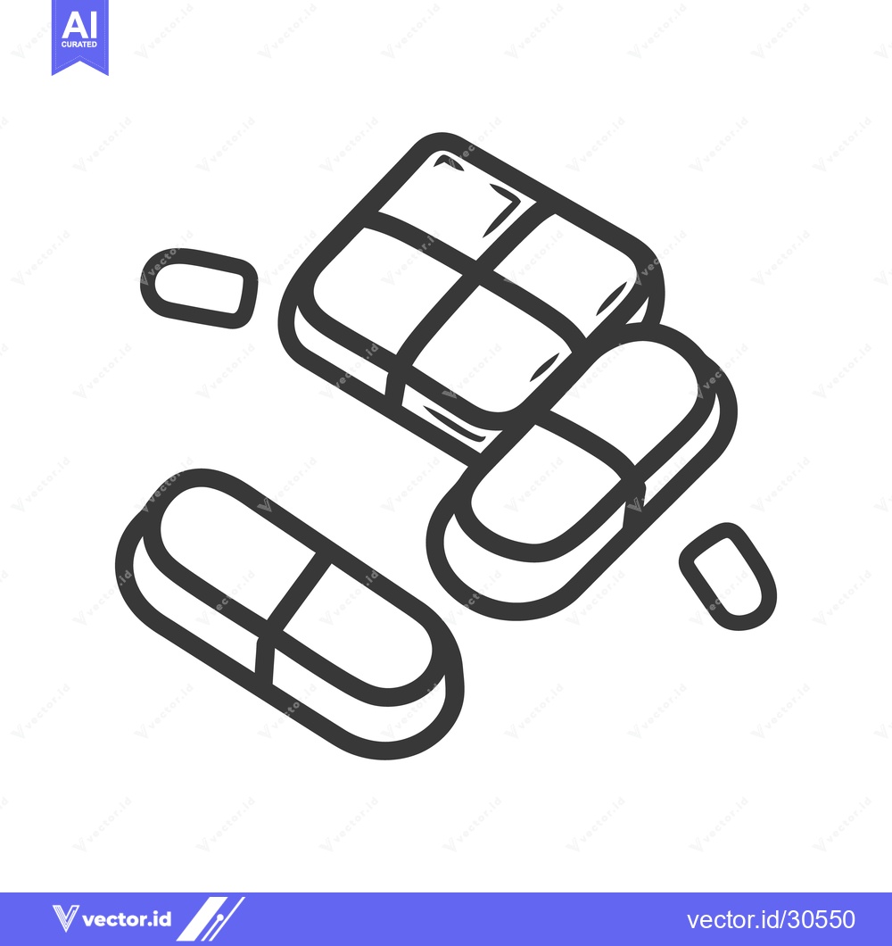 Premium Vector of Several different shapes of medication pills arranged casually around