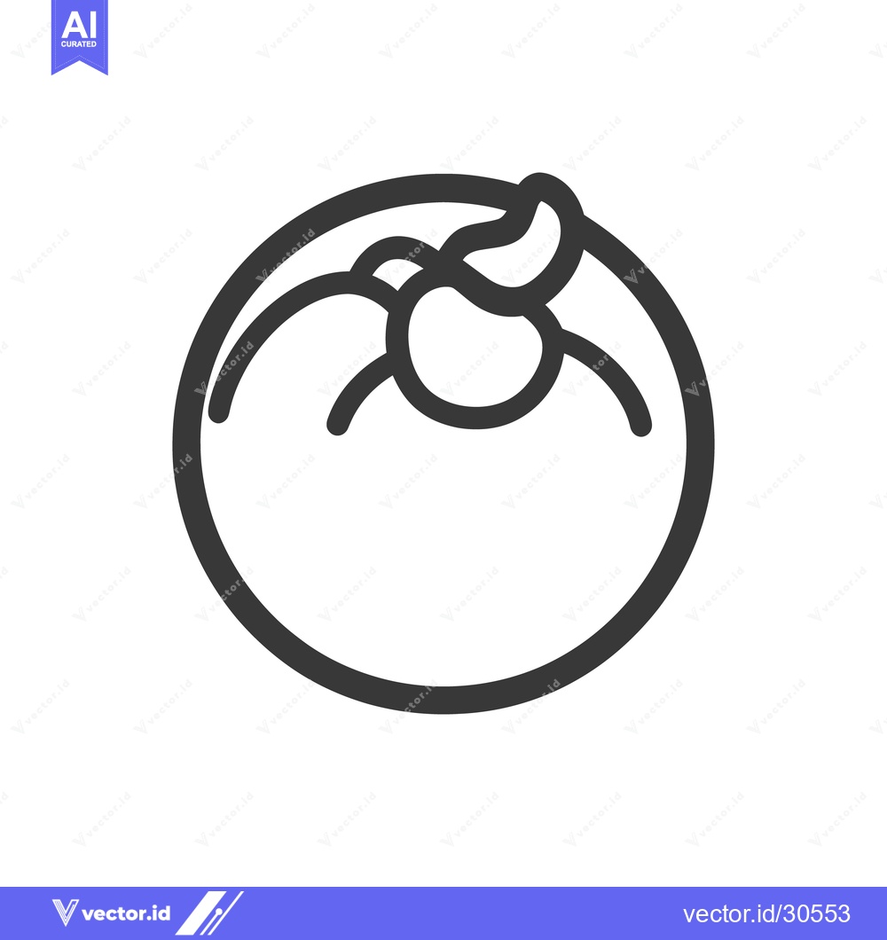 Premium Vector dari A minimalist icon of a round fruit illustration design