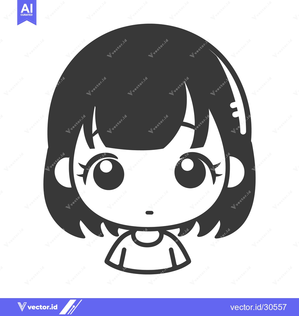 Premium Vector dari A simplified stylized illustration of a young female person