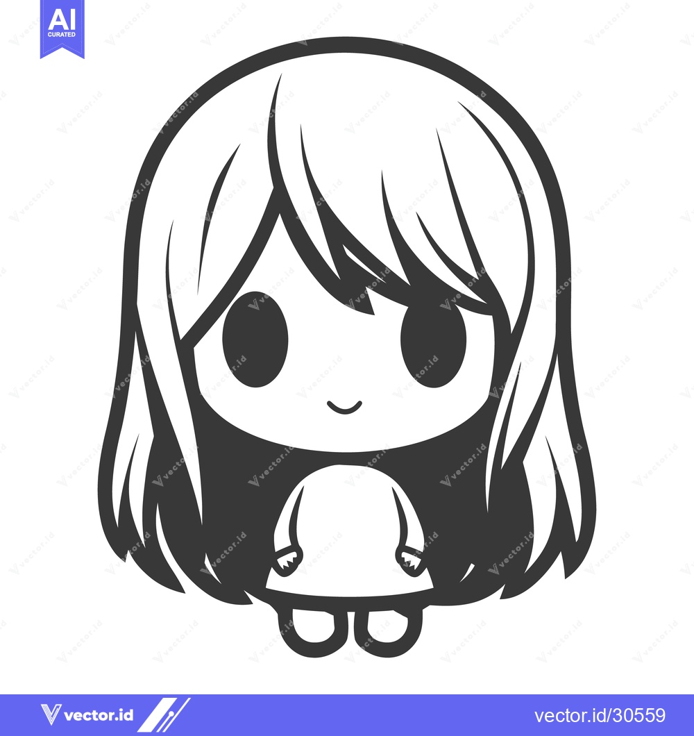Premium Vector dari A simple cartoon illustration depicting a small cute character design