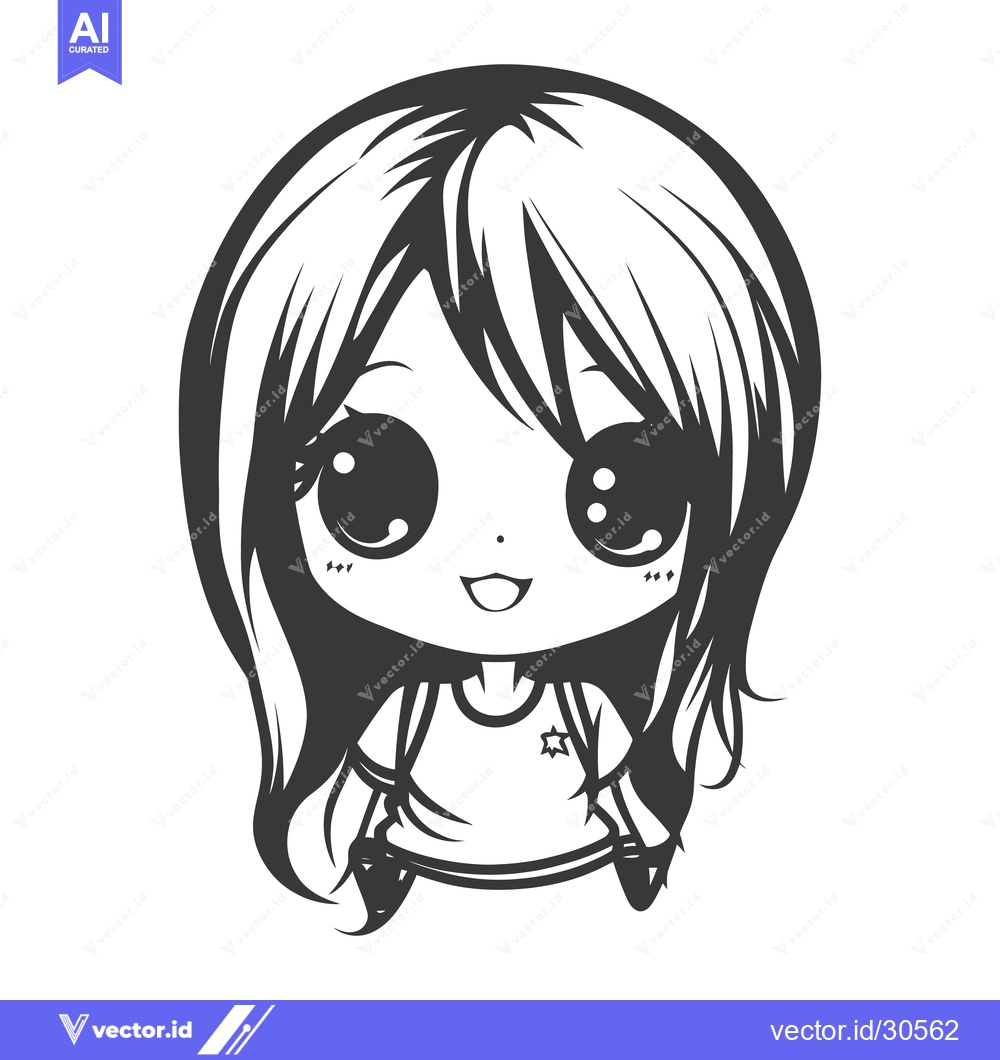 Premium Vector dari A cute simplified cartoon illustration of a young smiling person