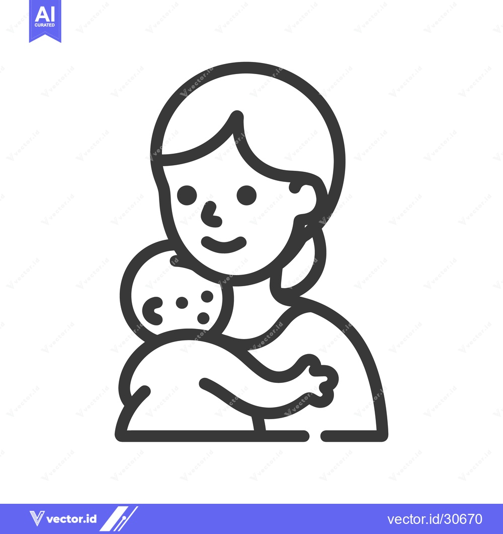 Premium Vector dari A mother embraces her baby in a loving and comforting embrace