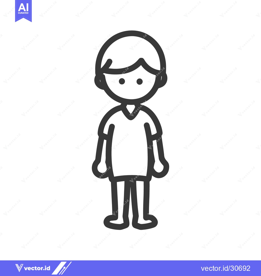 Premium Vector of A simple vector illustration of a stylized standing person
