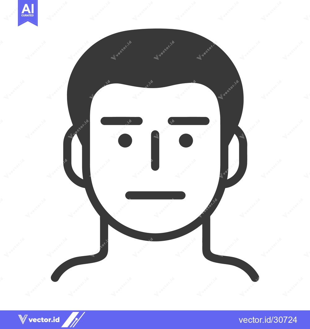 Premium Vector dari A simplified illustration representing the face of a human person