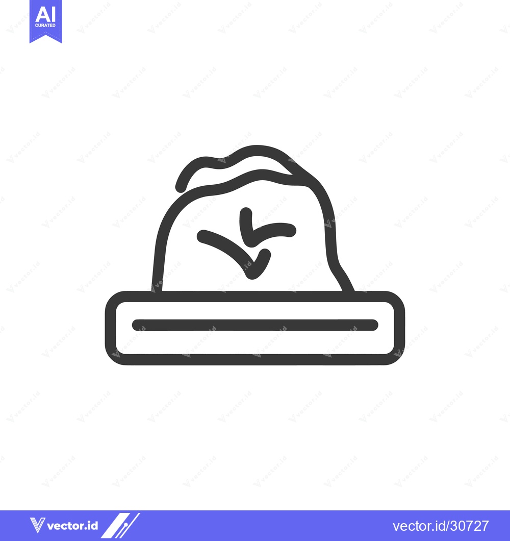 Premium Vector dari A simple outline image of a pile of something resting