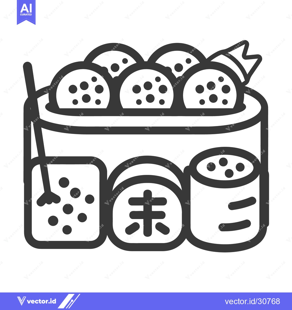 Premium Vector dari A stylized black and white illustration of assorted food items