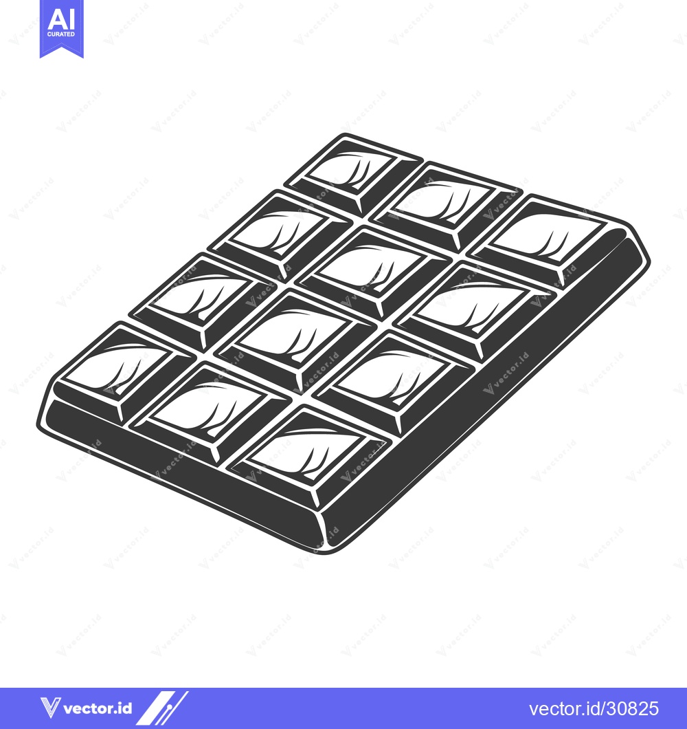Premium Vector dari A graphic depiction of a segmented bar of chocolate