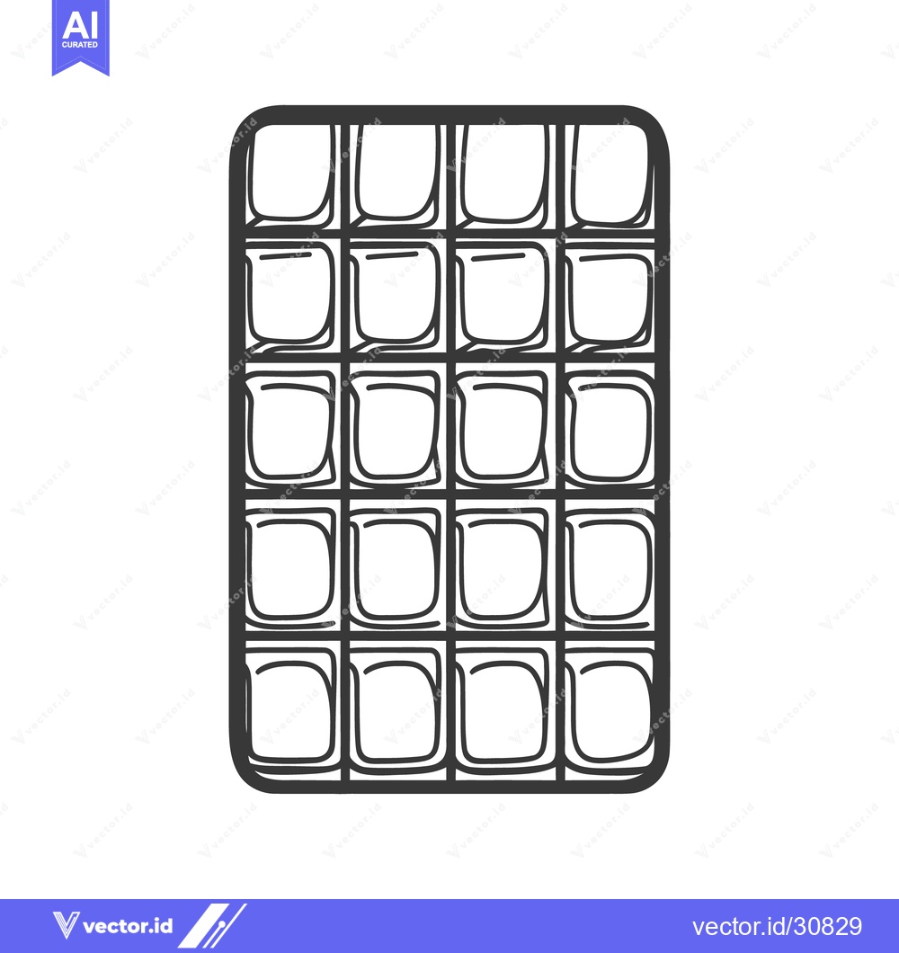 Premium Vector dari A simple hand drawn illustration of a grid with multiple squares