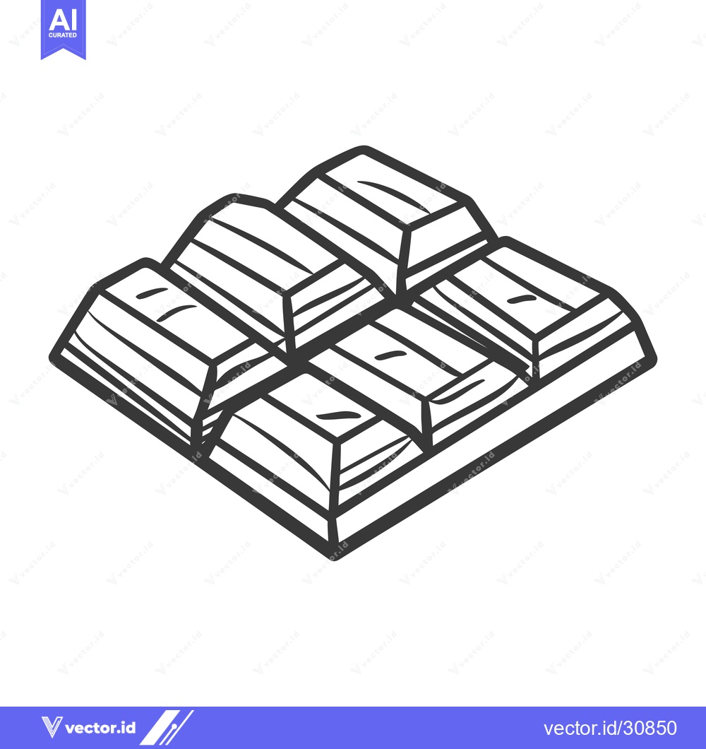 Premium Vector dari A stack of rectangular ingots presented in simple monochrome style