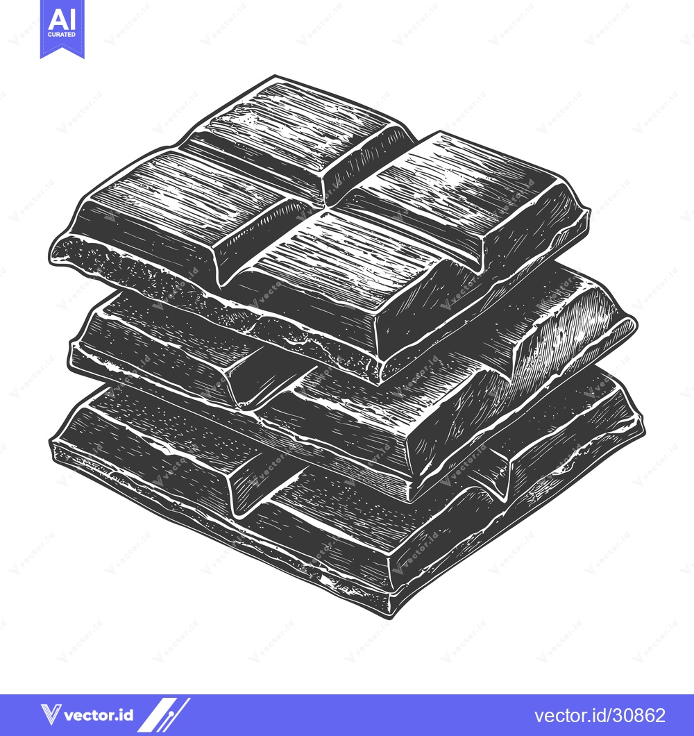 Premium Vector of Stacked Chocolate Bars A Delicious Treat