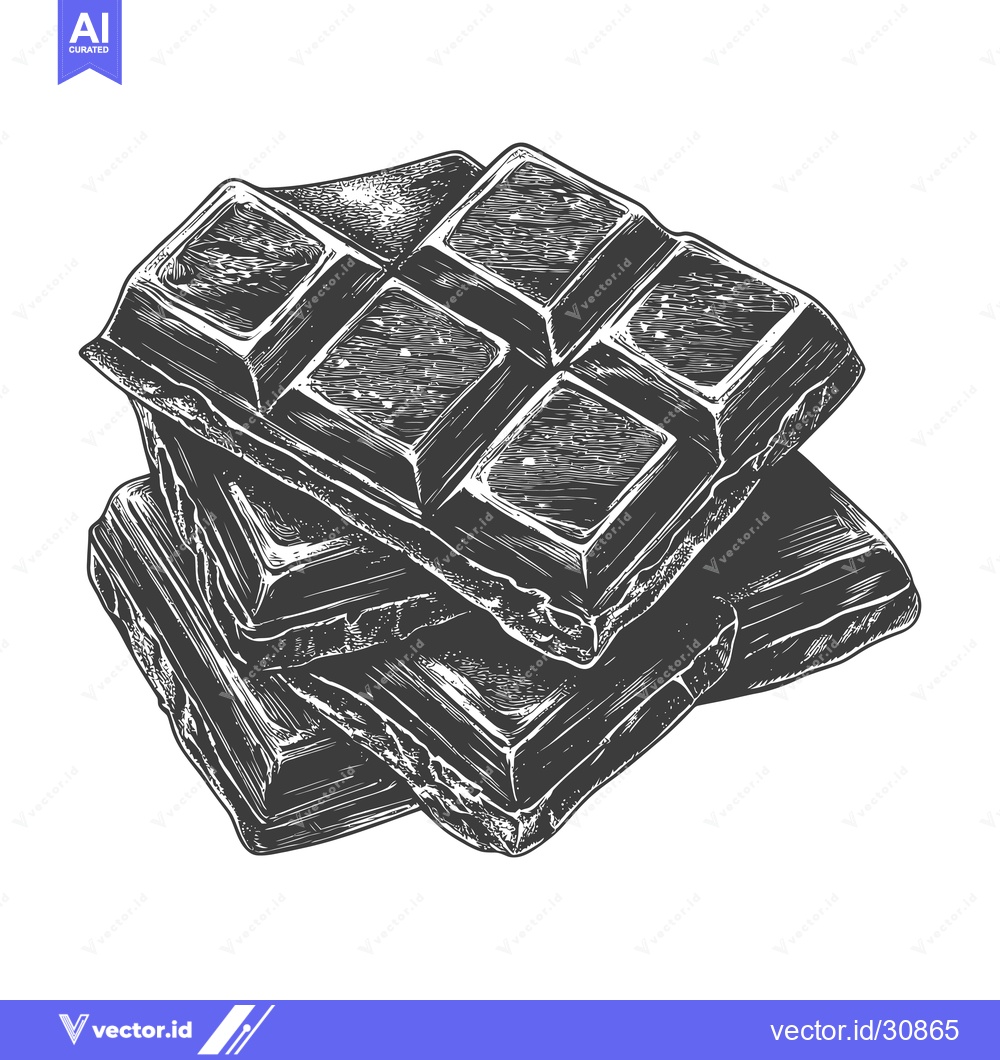 Premium Vector dari A Stack of Delicious Chocolate Bars Ready To Eat