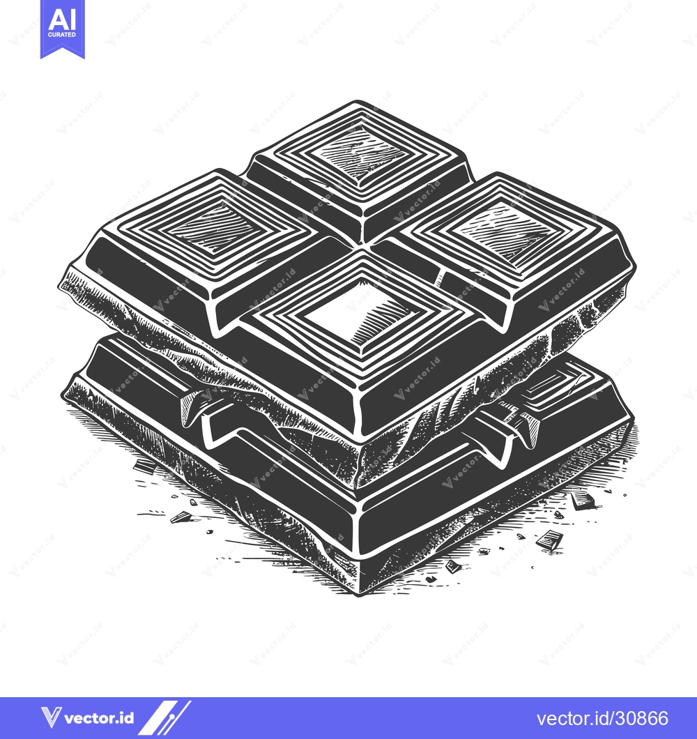 Premium Vector dari A Stack of Delicious Chocolate Bars Ready To Eat