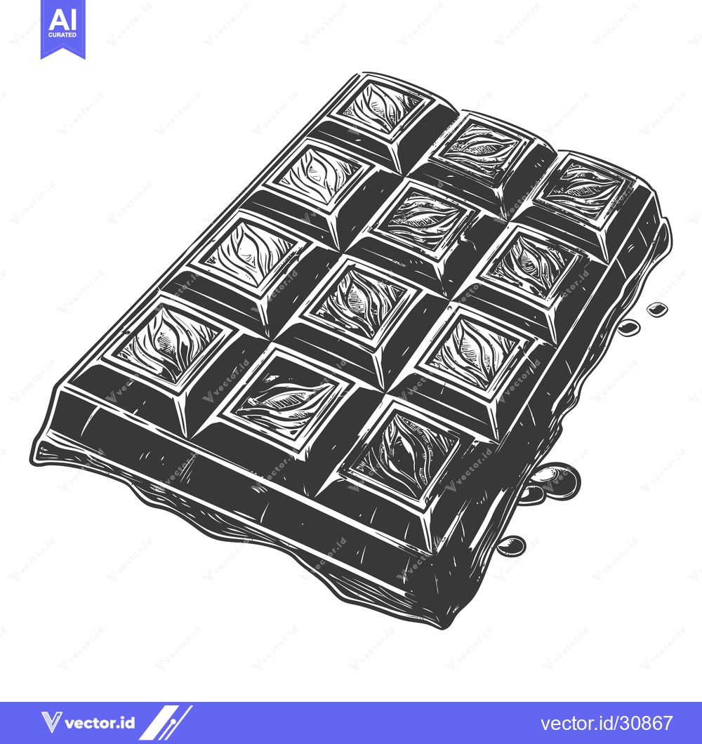 Premium Vector dari Melted Chocolate Bar Graphic Illustration Design