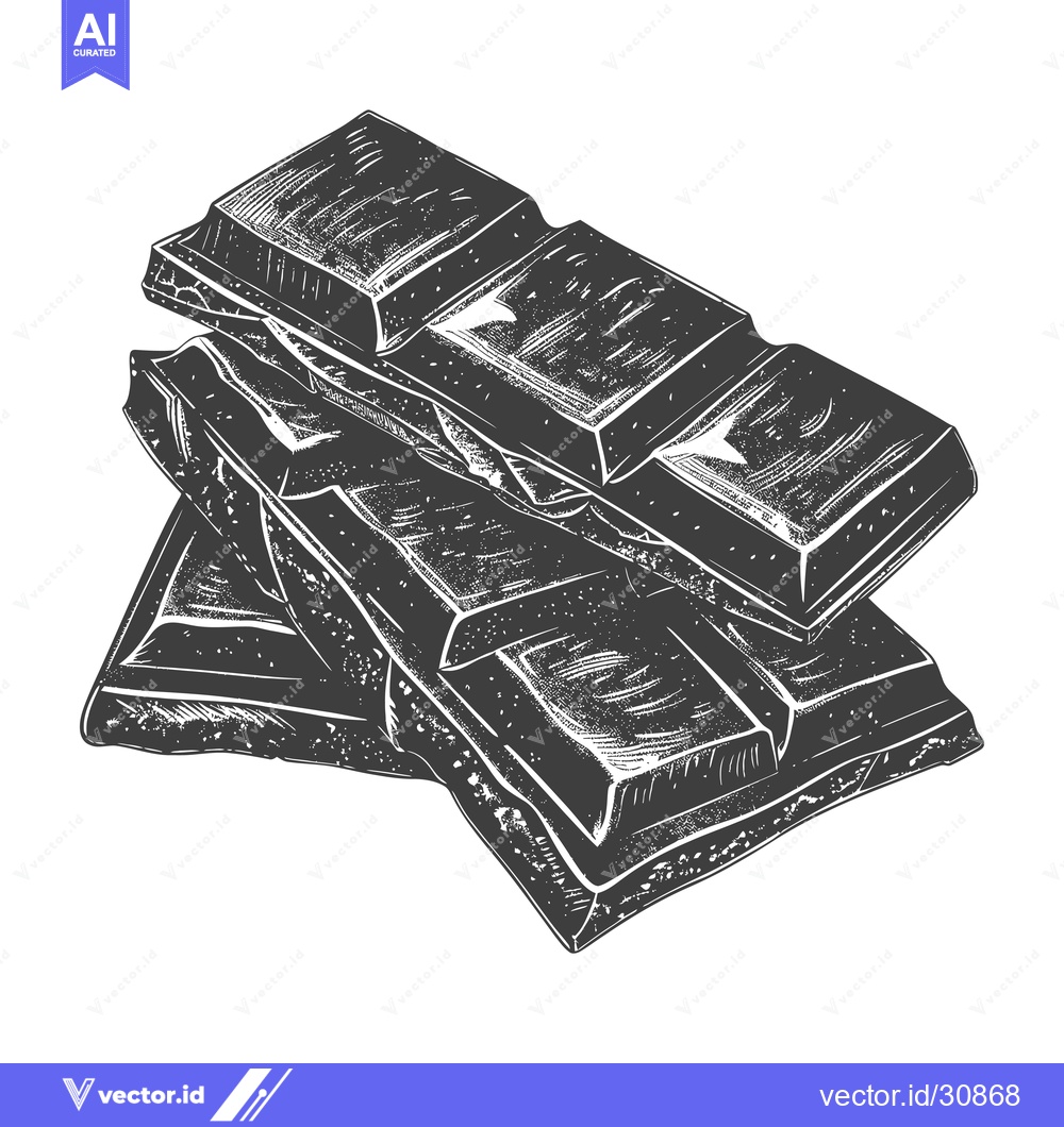 Premium Vector of Delicious Dark Chocolate Bars Stacked Together
