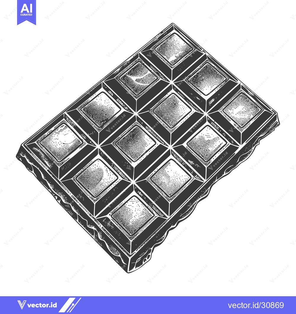 Premium Vector of A Delicious Chocolate Bar Illustration Graphic Design