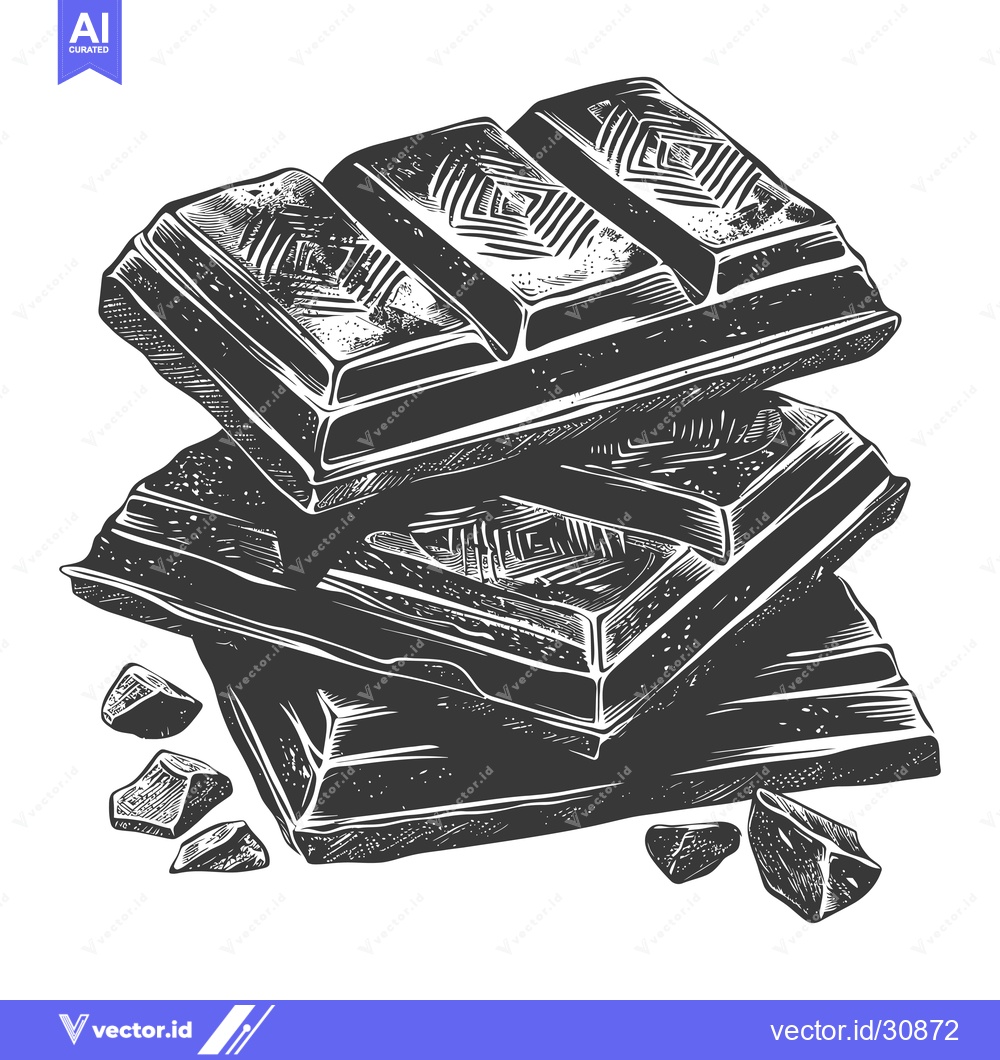 Premium Vector dari A Delicious Stack of Chocolate Bars and Pieces