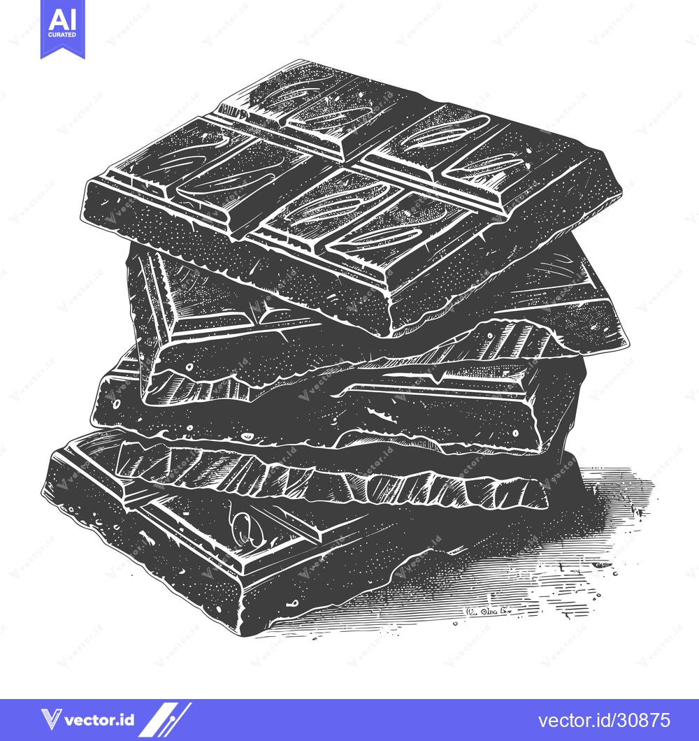 Premium Vector dari A Stack of Delicious Chocolate Bars Ready to Eat