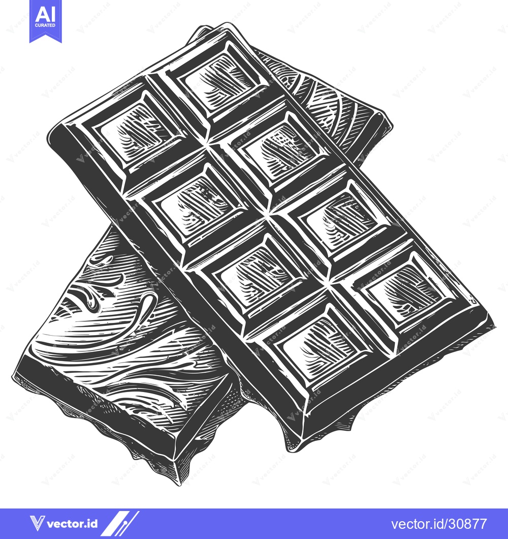 Premium Vector dari Two Delicious Chocolate Bars Awaiting Indulgence