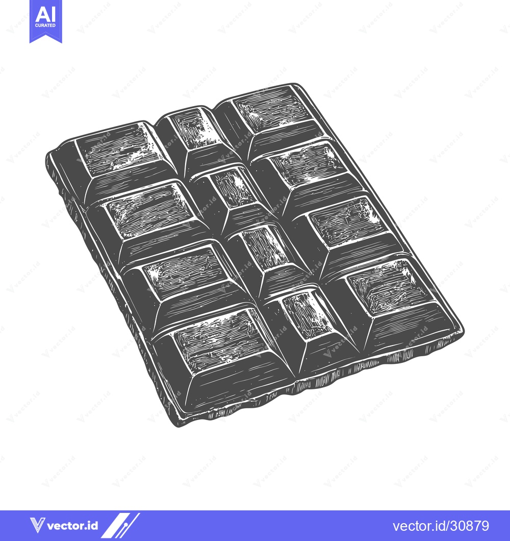 Premium Vector of A hand drawn illustration of a chocolate bar
