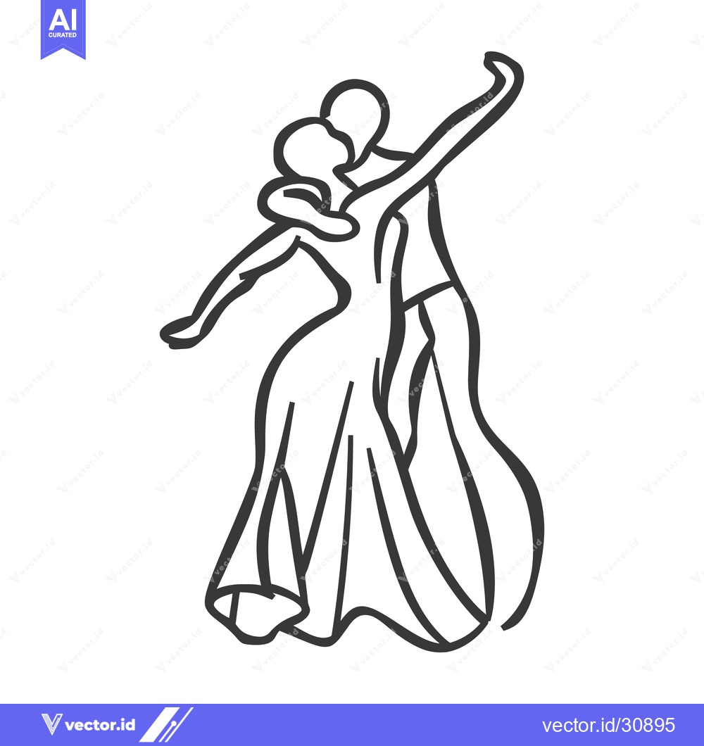 Premium Vector dari Elegant pair of people gracefully performing a traditional dance toget