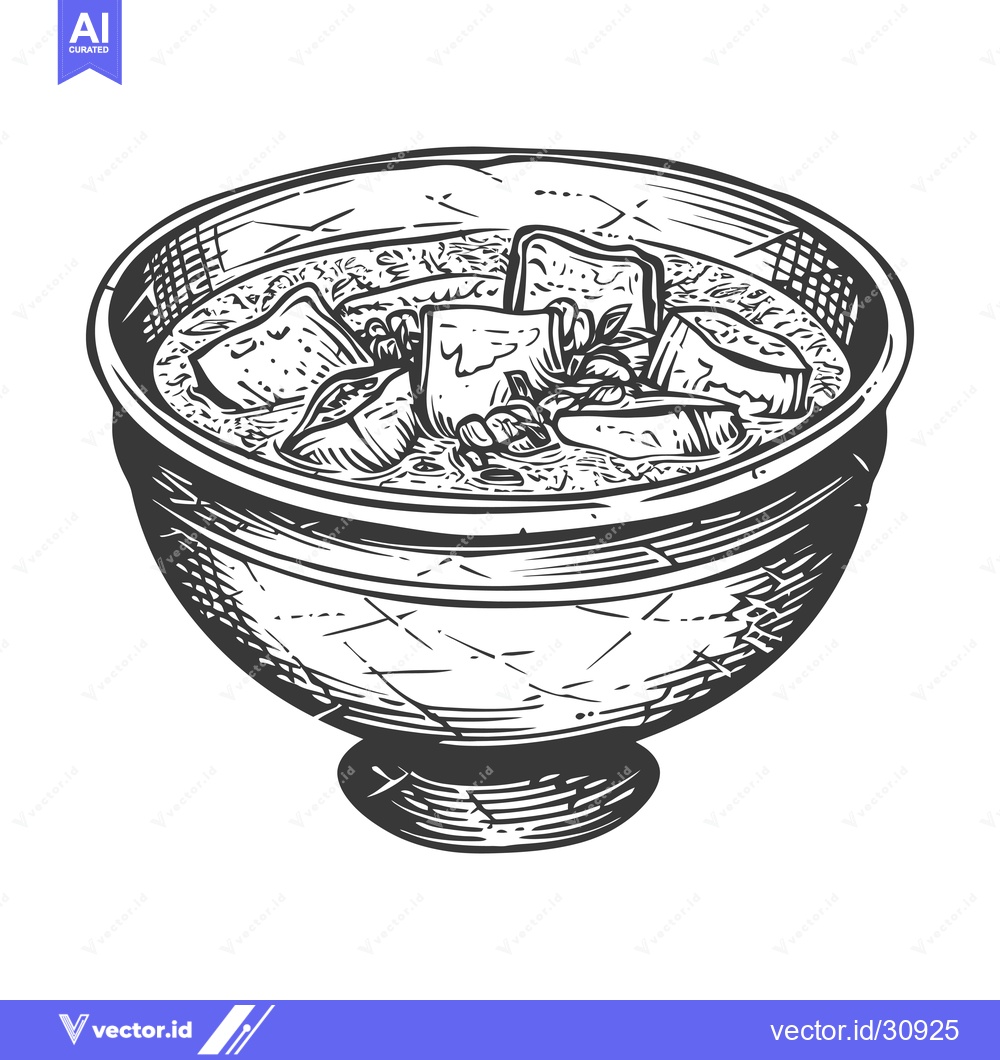 Premium Vector of A Bowl of Delicious Indonesian Soto Soup