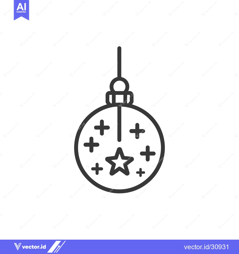 Premium Vector of Christmas Ornament with Star and Plus Signs