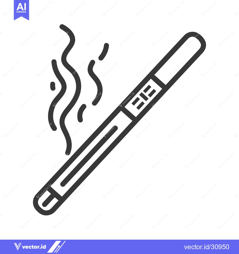 Premium Vector of An illustrated image of a burning electronic smoking device