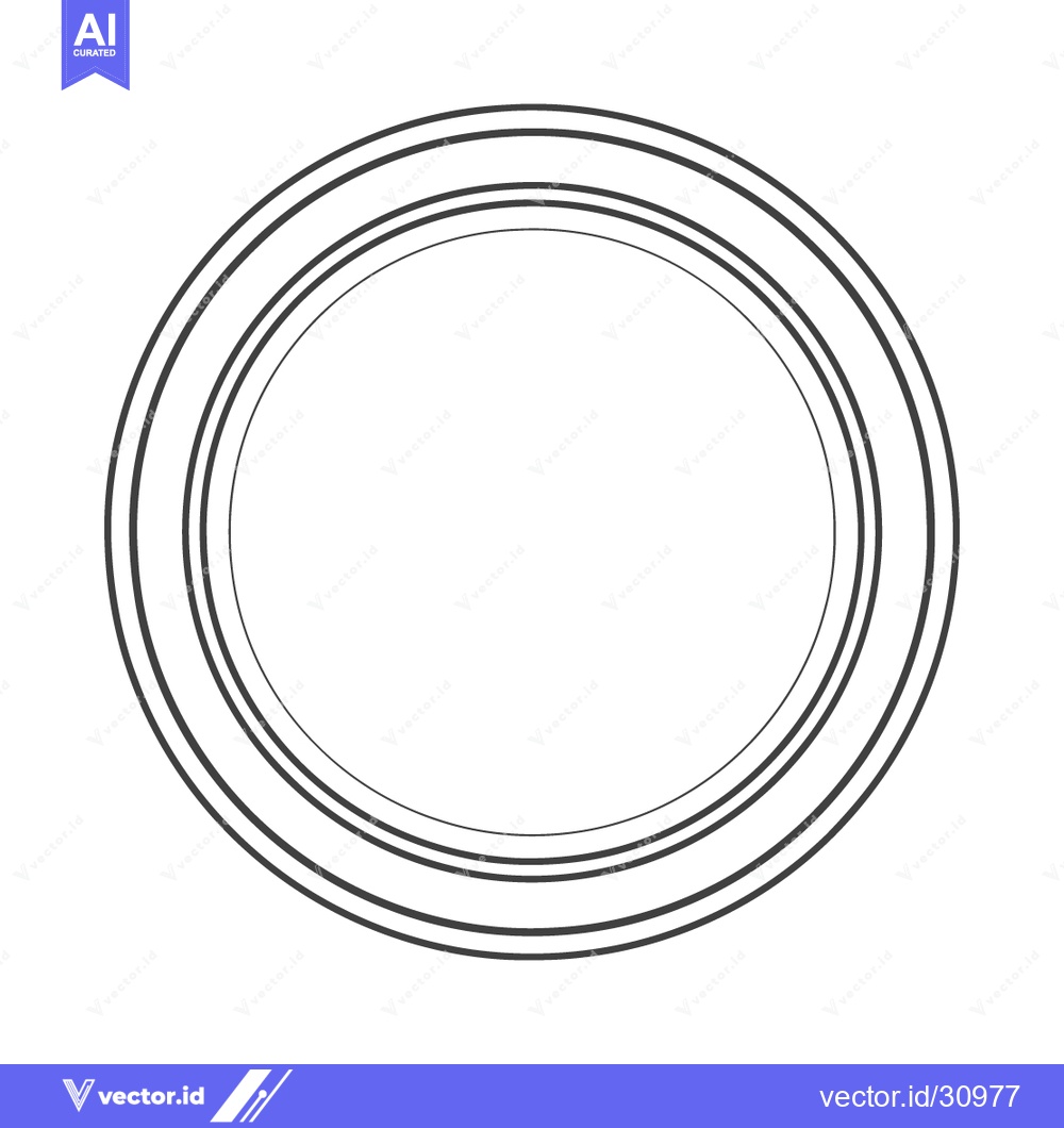 Premium Vector of Minimalist Circular Frame: Concentric Black Lines on White Background,
