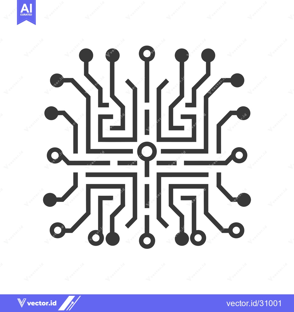 Premium Vector dari Circuit Board with Multiple Connections and Nodes