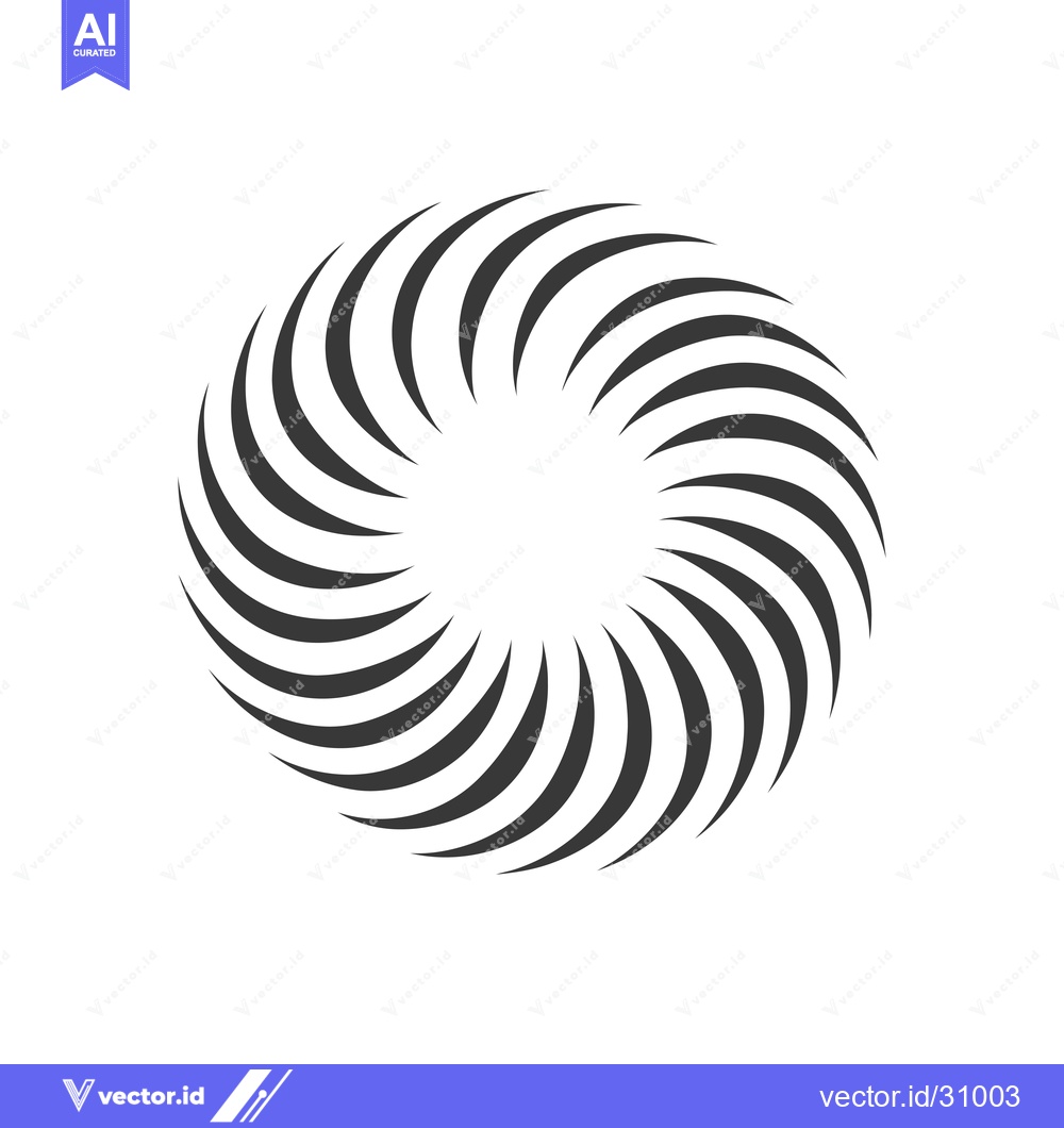 Premium Vector dari Circular abstract design with curved lines