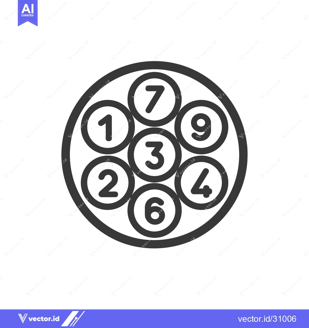 Premium Vector dari Circular Arrangement of Numbered Circles
